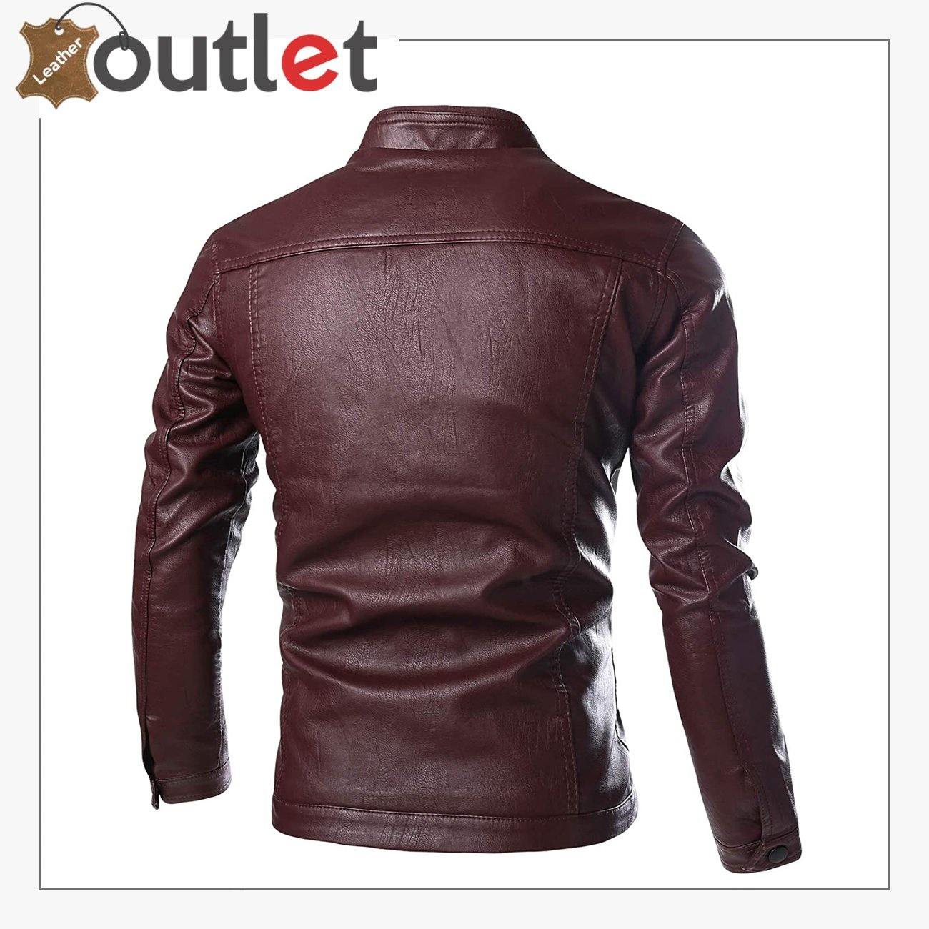 Slim Fitt Fashion Leather Jacket For Men