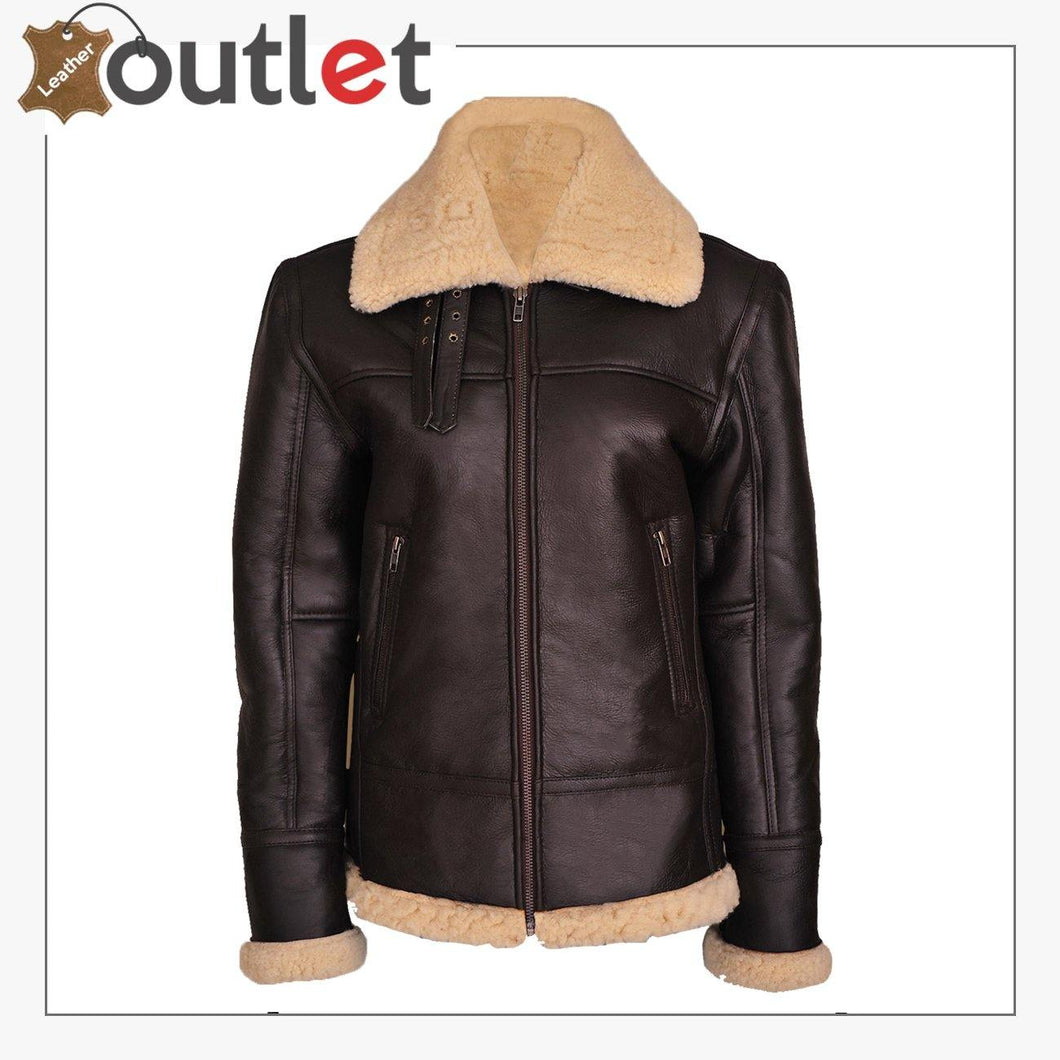 Women B3 Bomber Shearling Aviator Jacket