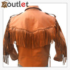 Western Wear Jacket Unique Men Cowboy Leather Jacket - Leather Outlet