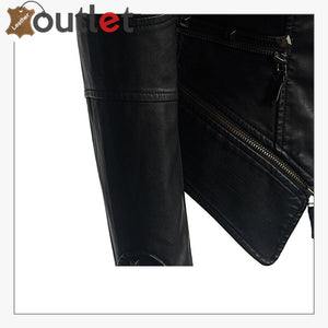 Winter Motorcycle Pure leather Jacket Women - Leather Outlet