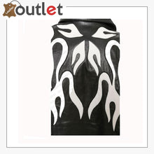 Load image into Gallery viewer, Women Fashion Printed Flame Effect Leather Jacket
