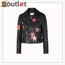Load image into Gallery viewer, Women Fashion Printed Leather Jacket
