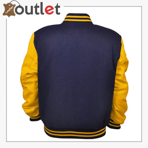 Women Varsity Jacket Genuine Leather