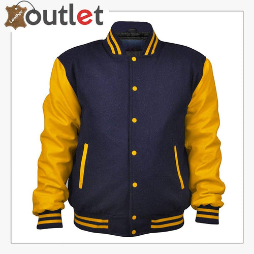 Women Varsity Jacket Genuine Leather