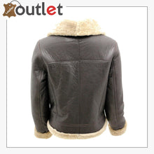 Load image into Gallery viewer, Women&#39;s Brown B3 WW2 Ginger Real Thick Sheepskin Leather Flying Jacket - Leather Outlet
