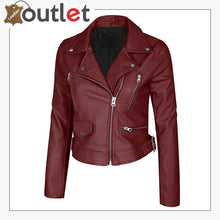 Load image into Gallery viewer, Womens Faux Leather Zip Up Everyday Bomber Jacket
