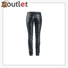 Load image into Gallery viewer, High-rise flared leather pants
