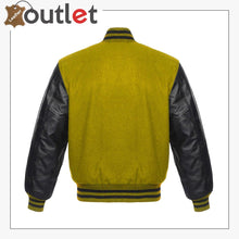 Load image into Gallery viewer, Wool &amp; Leather Letterman Varsity Jacket for Womens - Leather Outlet
