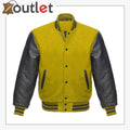 Wool & Leather Letterman Varsity Jacket for Womens - Leather Outlet