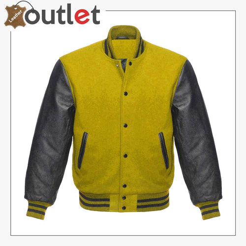 Wool & Leather Letterman Varsity Jacket for Womens - Leather Outlet