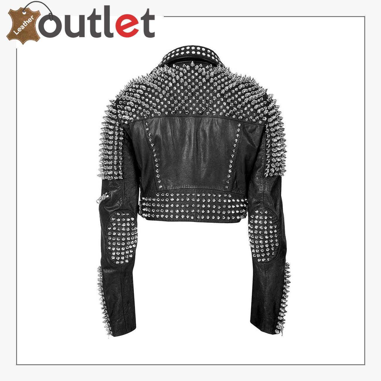 World Ends Britney Spears Studded Leather Jacket - Leather Outlet