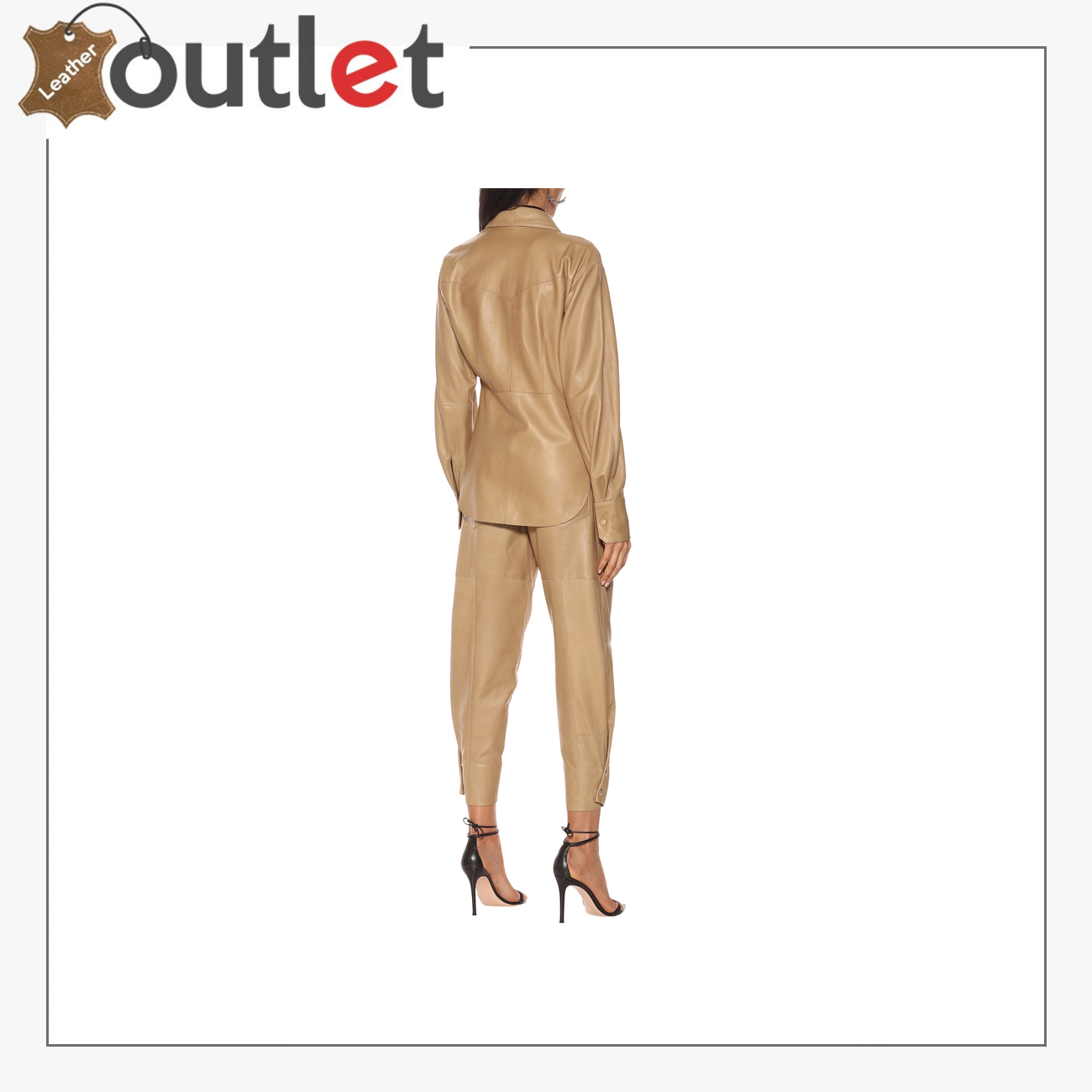  Hattie faux leather shirt