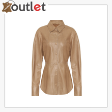 Load image into Gallery viewer,  Hattie faux leather shirt
